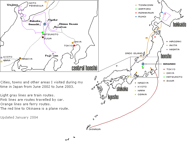 Japan Travel Map Image